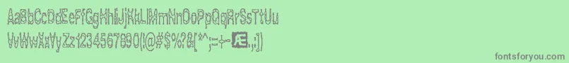 フォントAcidrefl – 緑の背景に灰色の文字