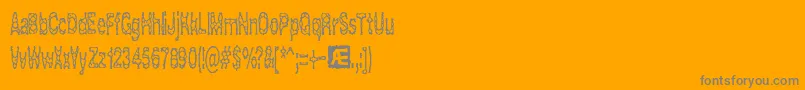 Acidrefl-Schriftart – Graue Schriften auf orangefarbenem Hintergrund