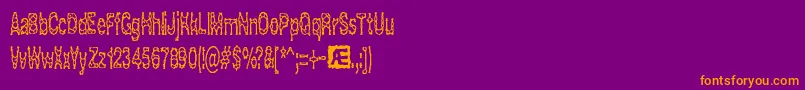 Acidrefl Font – Orange Fonts on Purple Background