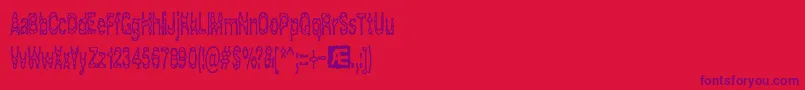 Acidrefl Font – Purple Fonts on Red Background