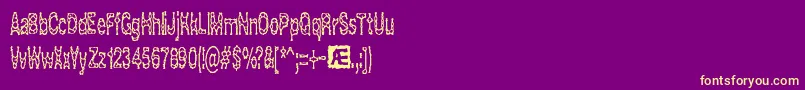 Acidrefl Font – Yellow Fonts on Purple Background