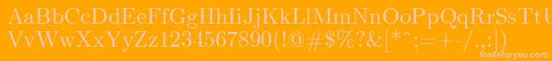 ClassicRegular Font – Pink Fonts on Orange Background
