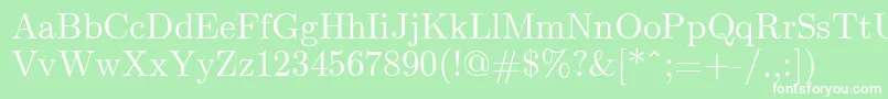 ClassicRegular Font – White Fonts on Green Background