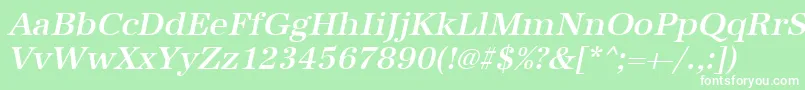 UrwantiquatmedOblique Font – White Fonts on Green Background