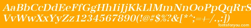 UrwantiquatmedOblique Font – White Fonts on Orange Background