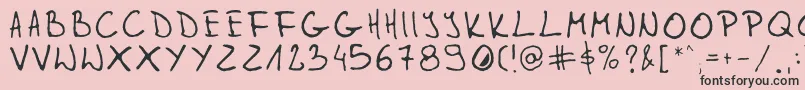 Gleitpfad Font – Black Fonts on Pink Background
