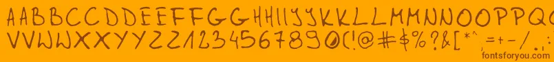 Gleitpfad Font – Brown Fonts on Orange Background