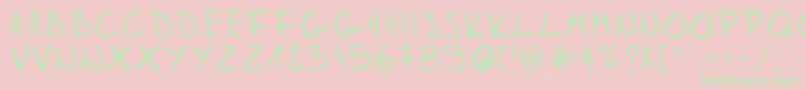 Gleitpfad Font – Green Fonts on Pink Background
