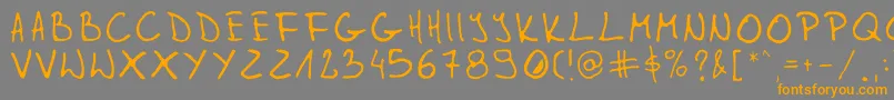 Gleitpfad Font – Orange Fonts on Gray Background