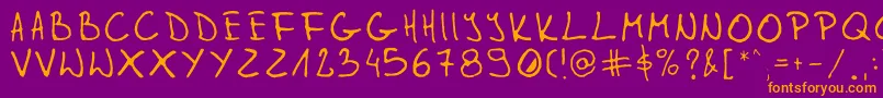 Gleitpfad Font – Orange Fonts on Purple Background