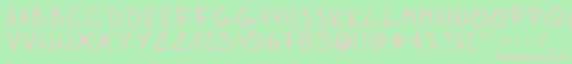 Gleitpfad Font – Pink Fonts on Green Background