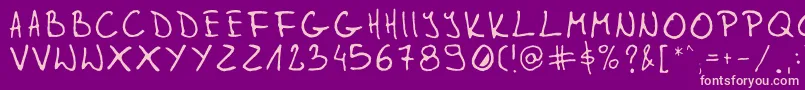 Gleitpfad Font – Pink Fonts on Purple Background