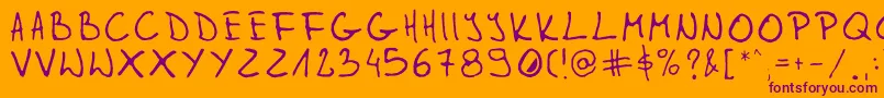 Gleitpfad Font – Purple Fonts on Orange Background
