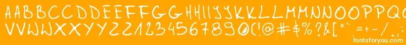 Gleitpfad Font – White Fonts on Orange Background