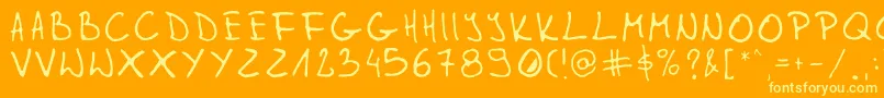 Gleitpfad Font – Yellow Fonts on Orange Background