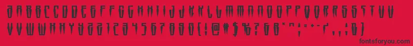Police Swordtoothtitle – polices noires sur fond rouge