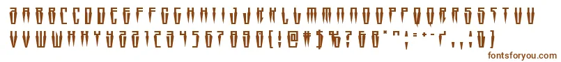 Swordtoothtitle-Schriftart – Braune Schriften