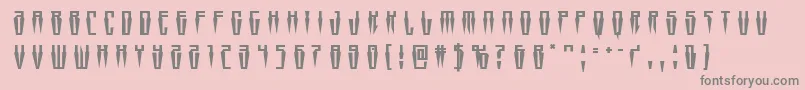 More about Swordtoothtitle Font Swordtoothtitle Font – Gray Fonts on Pink Background