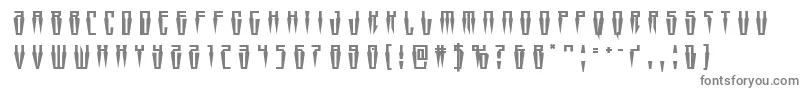 フォントSwordtoothtitle – 白い背景に灰色の文字