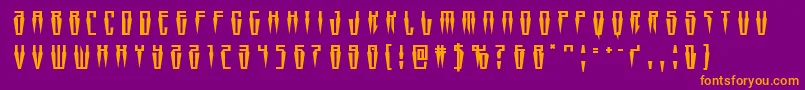 Подробнее о шрифте Swordtoothtitle Шрифт Swordtoothtitle – оранжевые шрифты на фиолетовом фоне