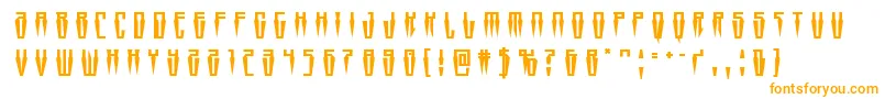 Шрифт Swordtoothtitle – оранжевые шрифты на белом фоне