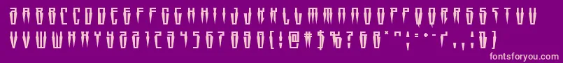 Swordtoothtitle Font – Pink Fonts on Purple Background