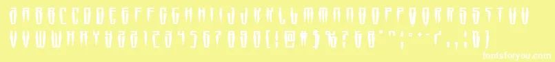 フォントSwordtoothtitle – 黄色い背景に白い文字