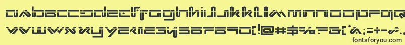 Xephyrlaser Font – Black Fonts on Yellow Background