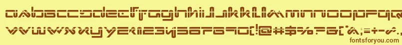 Xephyrlaser Font – Brown Fonts on Yellow Background