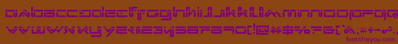 Xephyrlaser Font – Purple Fonts on Brown Background