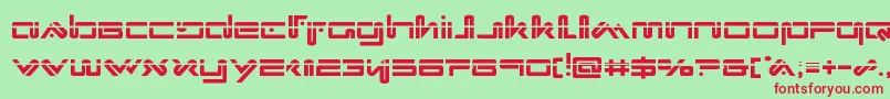 Xephyrlaser Font – Red Fonts on Green Background