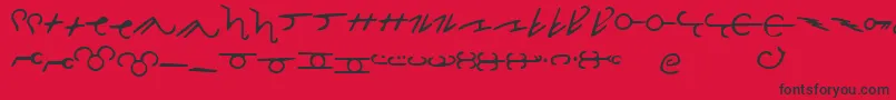 ThorassFrFont-fontti – mustat fontit punaisella taustalla