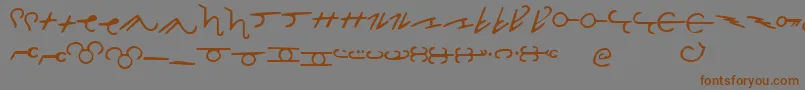 ThorassFrFont Font – Brown Fonts on Gray Background