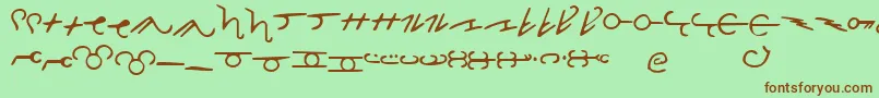Шрифт ThorassFrFont – коричневые шрифты на зелёном фоне