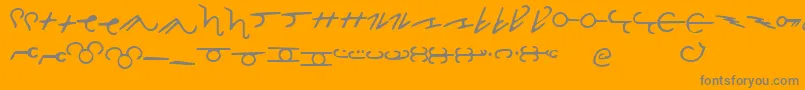 Шрифт ThorassFrFont – серые шрифты на оранжевом фоне