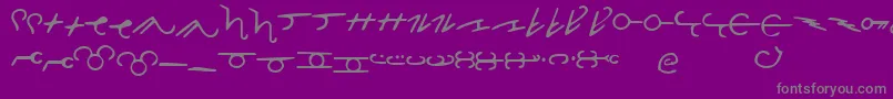 Czcionka ThorassFrFont – szare czcionki na fioletowym tle