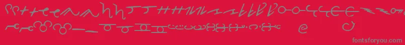 ThorassFrFont Font – Gray Fonts on Red Background