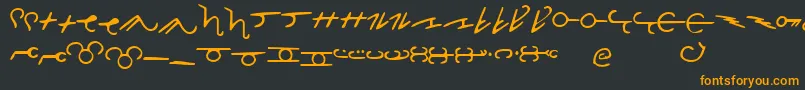 ThorassFrFont Font – Orange Fonts on Black Background