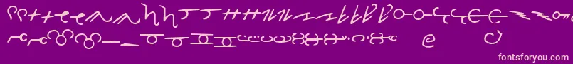 フォントThorassFrFont – 紫の背景にピンクのフォント