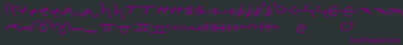Czcionka ThorassFrFont – fioletowe czcionki na czarnym tle