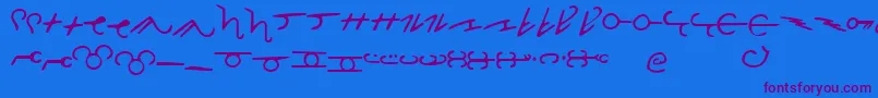 ThorassFrFont-fontti – violetit fontit sinisellä taustalla