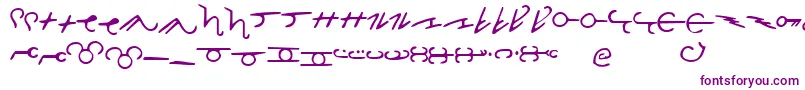 フォントThorassFrFont – 白い背景に紫のフォント