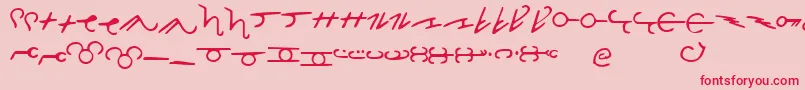 Шрифт ThorassFrFont – красные шрифты на розовом фоне