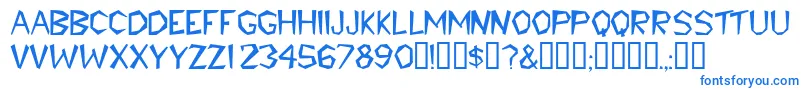 Tribaldisplaycapsssk Font – Blue Fonts on White Background