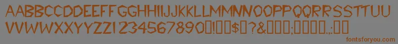 Tribaldisplaycapsssk Font – Brown Fonts on Gray Background