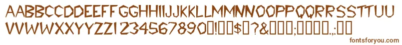 Tribaldisplaycapsssk Font – Brown Fonts on White Background