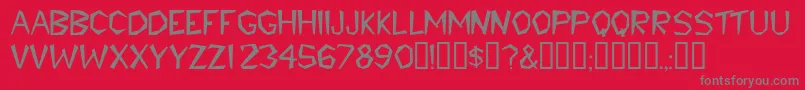 Tribaldisplaycapsssk Font – Gray Fonts on Red Background