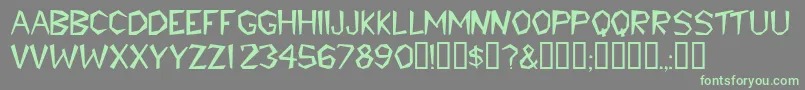 Tribaldisplaycapsssk Font – Green Fonts on Gray Background