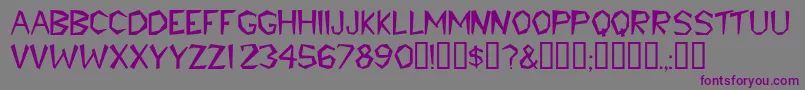 Tribaldisplaycapsssk Font – Purple Fonts on Gray Background