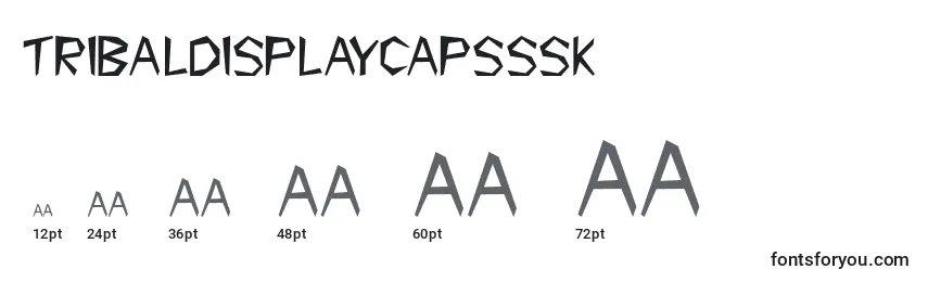 Tribaldisplaycapsssk Font Sizes